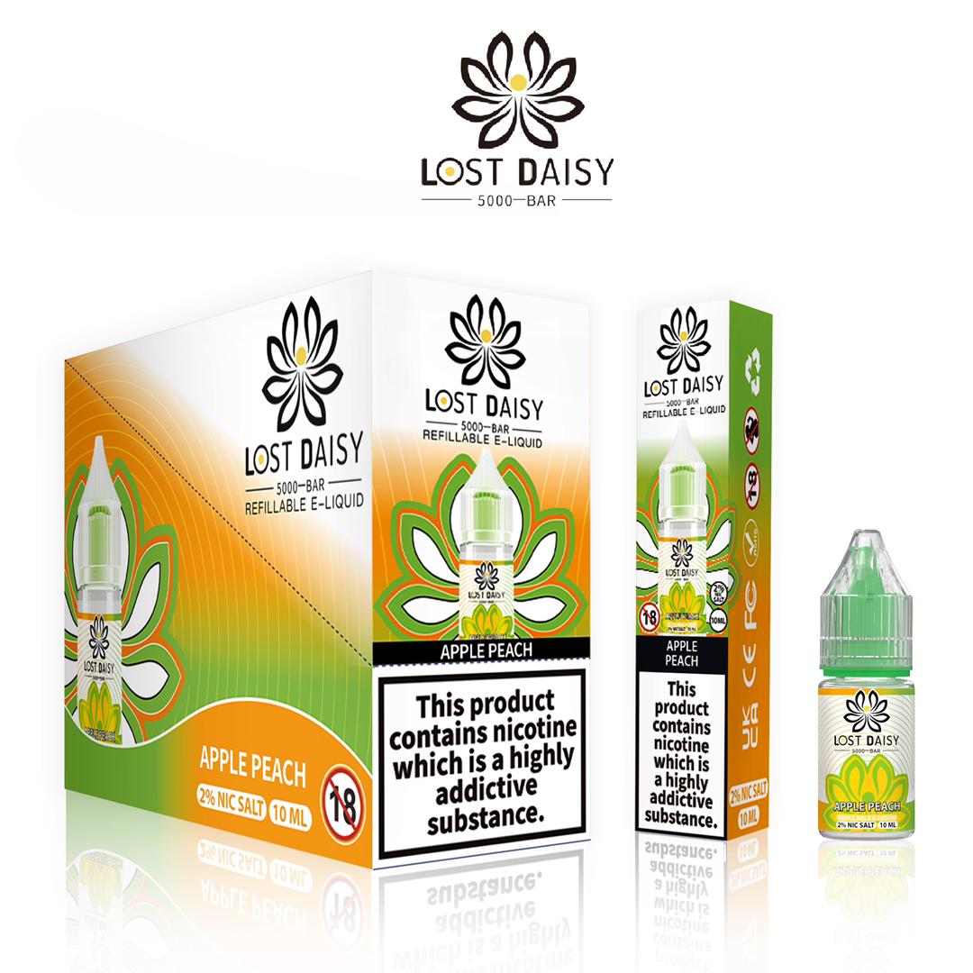 Lost Daisy 5000 Bar Salt 10ml - Box of 10 Apple Peach