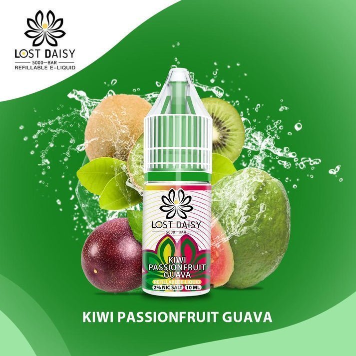 Lost Daisy 5000 Bar Salt 10ml - Box of 10 Kiwi Passion Fruit Guava