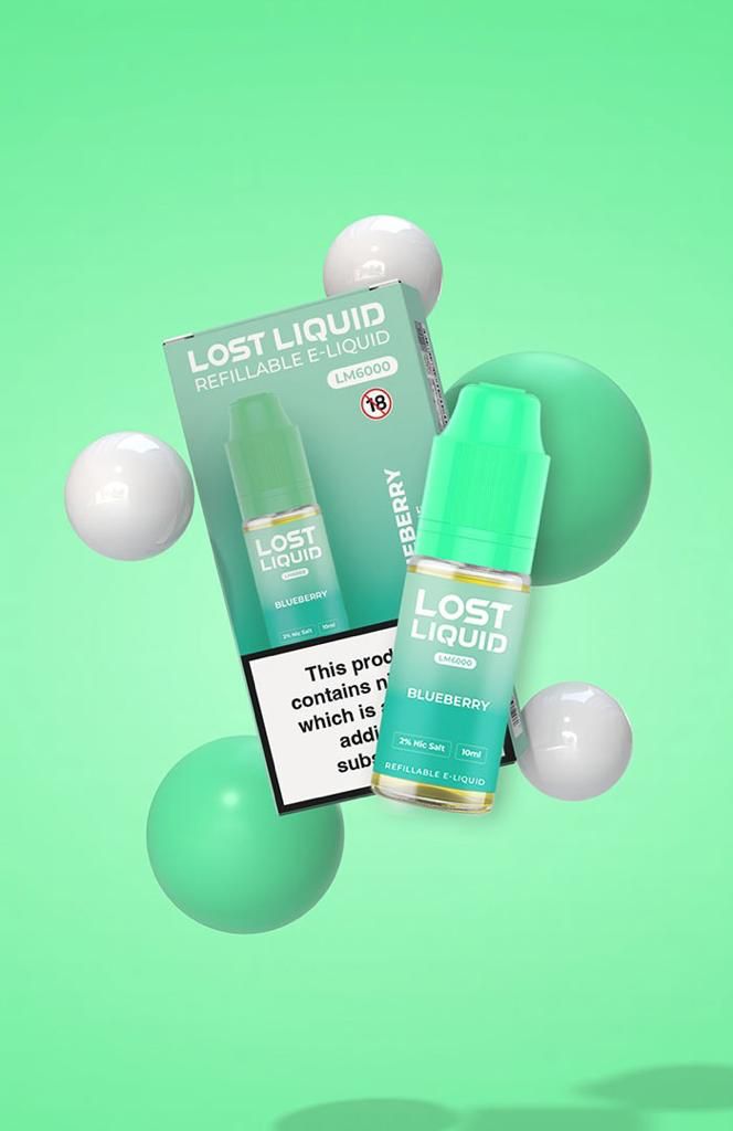 Lost Liquid Nic Salt 10ml E - liquids (Box of 10) Blueberry