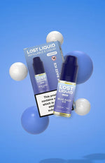 Lost Liquid Nic Salt 10ml E - liquids (Box of 10) Blue Razz Ice