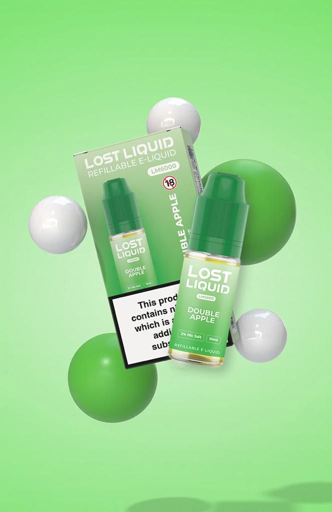 Lost Liquid Nic Salt 10ml E - liquids (Box of 10) Double Apple