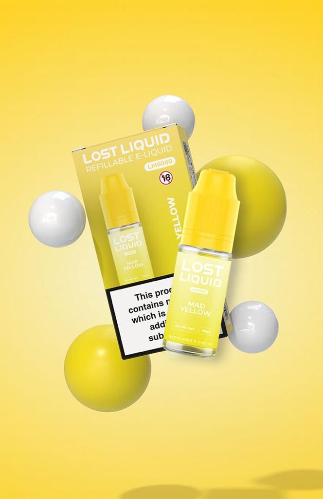 Lost Liquid Nic Salt 10ml E - liquids (Box of 10) Mad Yelllow