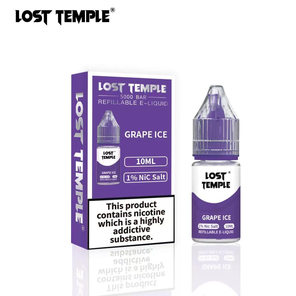 Lost Temple Nic Salts 10ml - Box of 10 Grape Ice