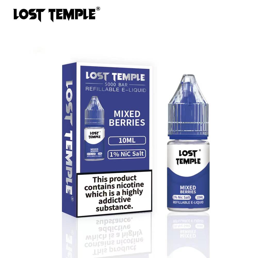 Lost Temple Nic Salts 10ml - Box of 10 Mixed Berries