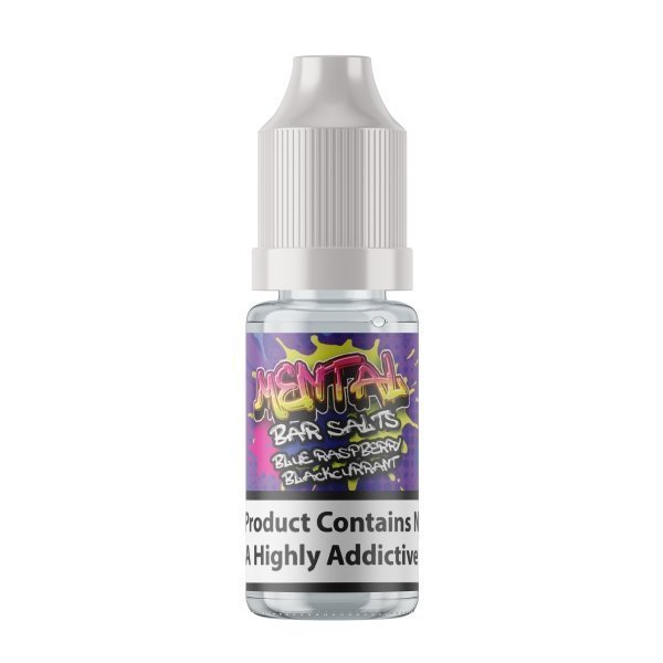 Mental Bar Salts 10ml E - liquids - Pack of 12 Blue Raspberry Blackcurrant