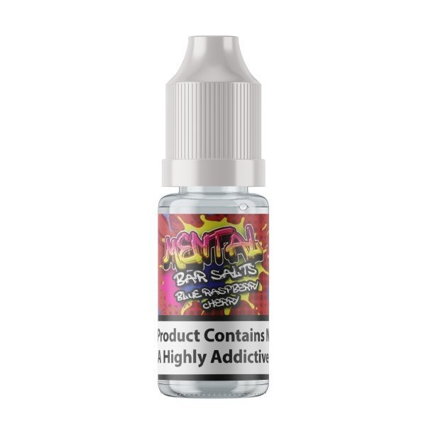 Mental Bar Salts 10ml E - liquids - Pack of 12 Blue Raspberry Cherry