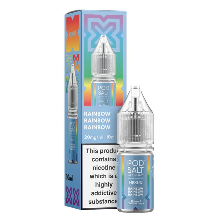 Nexus Nic Salt 10ml E - Liquid (Box of 10) Rainbow Rainbow Rainbow