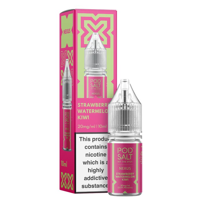Nexus Nic Salt 10ml E - Liquid (Box of 10) Strawberry Watermelon Kiwi