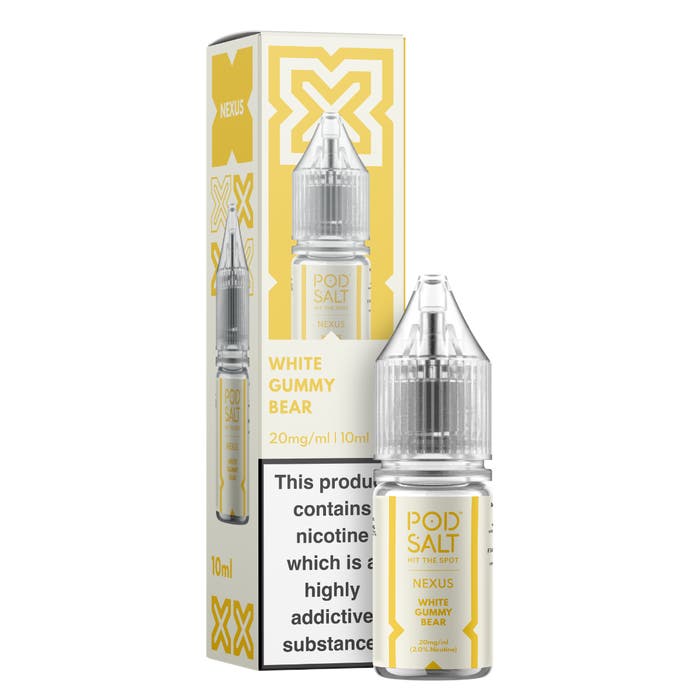 Nexus Nic Salt 10ml E - Liquid (Box of 10) White Gummy Bear