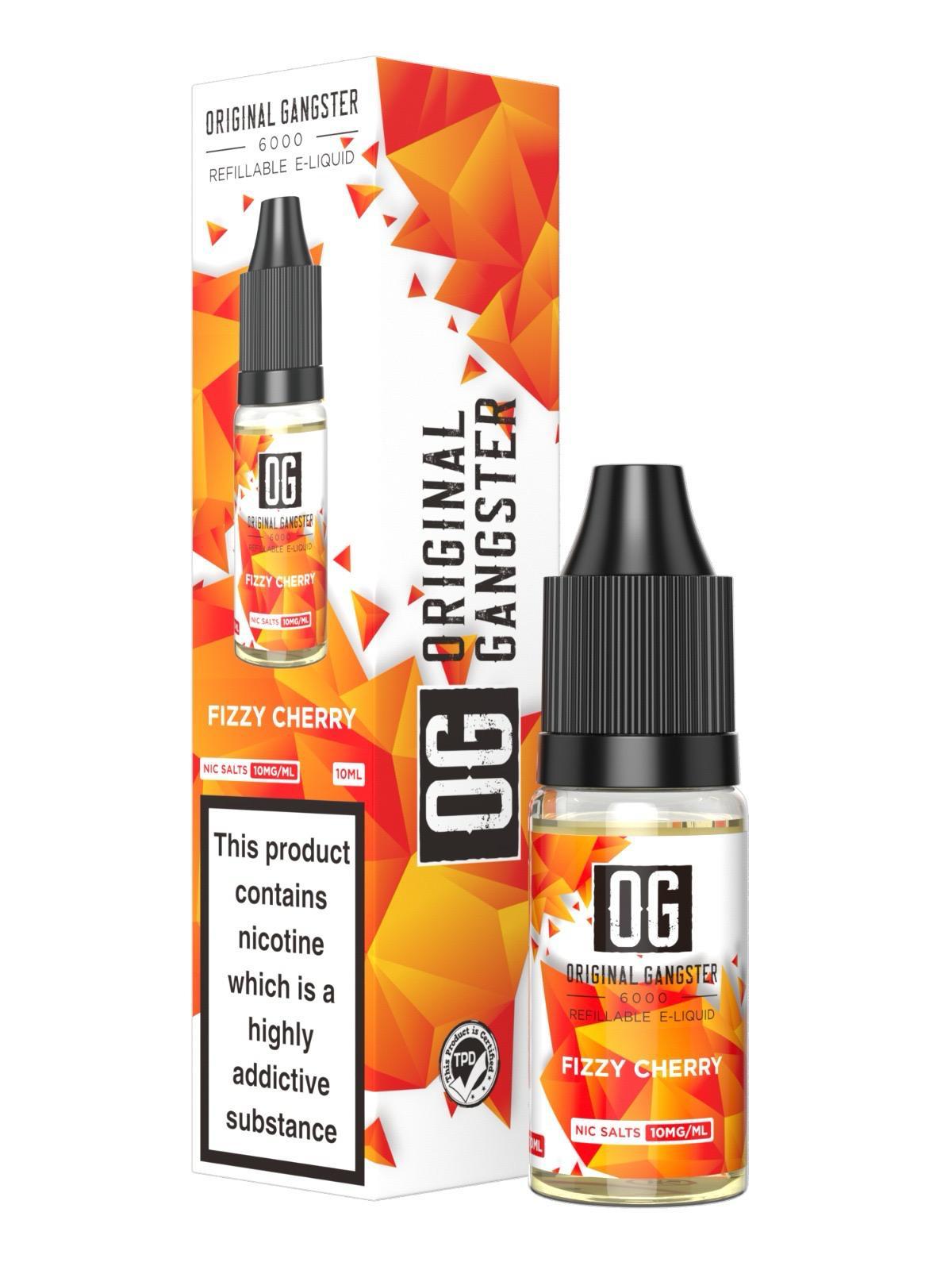 OG Original Gangster 6000 Salt 10ml ( Box of 10 ) Fizzy Cherry