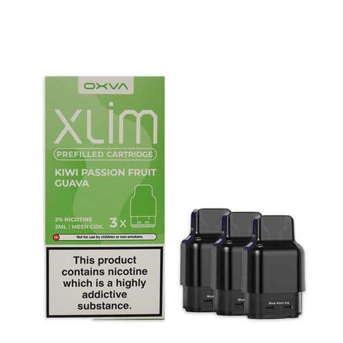 Oxva Xlim Prefilled E - liquid Pods Cartridges - Pack of 3 Kiwi Passion Fruit Guava