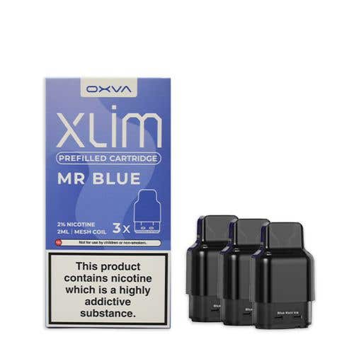 Oxva Xlim Prefilled E - liquid Pods Cartridges - Pack of 3 Mr Blue