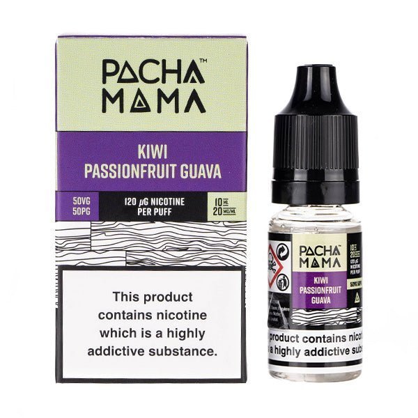 Pacha Mama Nic Salts 10ml - Box of 10 Kiwi Passion Fruit Guava