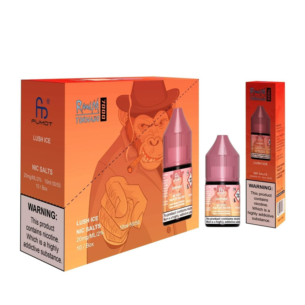 R and M 7000 Nic Salt 10ml - Box of 10 Lush Ice