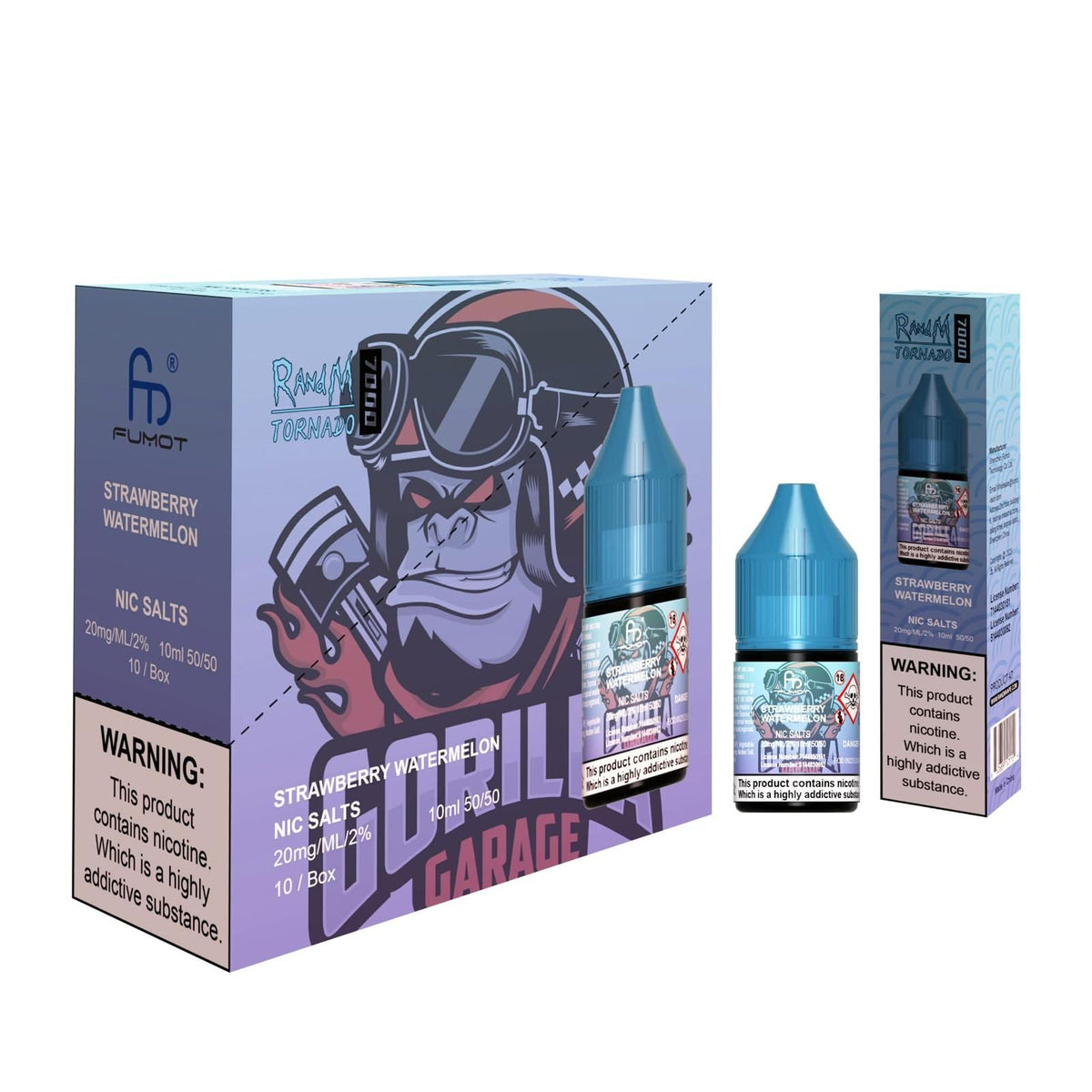 R and M 7000 Nic Salt 10ml - Box of 10 Strawberry Watermelon