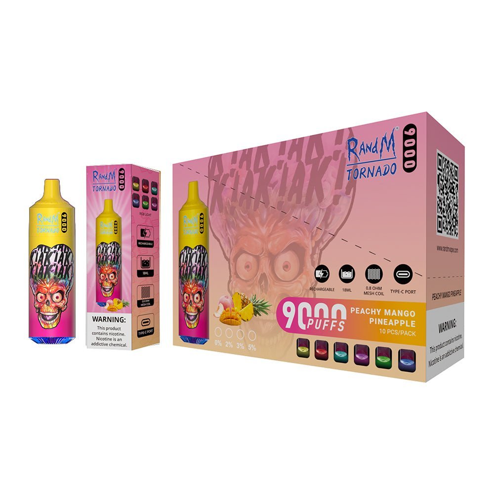 RAndM Tornado 9000 Puffs Disposable Vape (Pack of 10) - Bulk Vape Wholesale