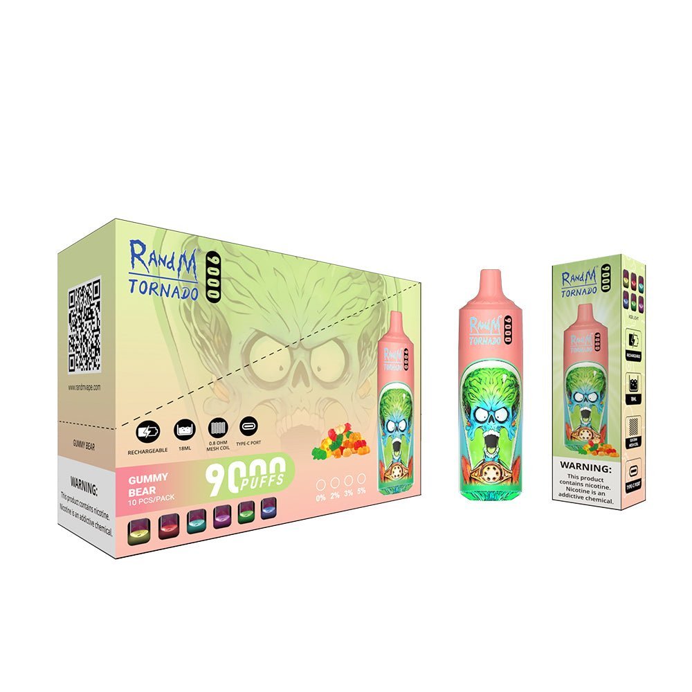 RAndM Tornado 9000 Puffs Disposable Vape (Pack of 10) - Bulk Vape Wholesale
