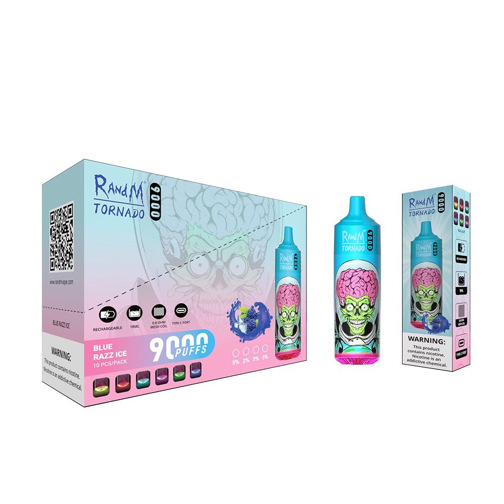 RAndM Tornado 9000 Puffs Disposable Vape (Pack of 10) - Bulk Vape Wholesale
