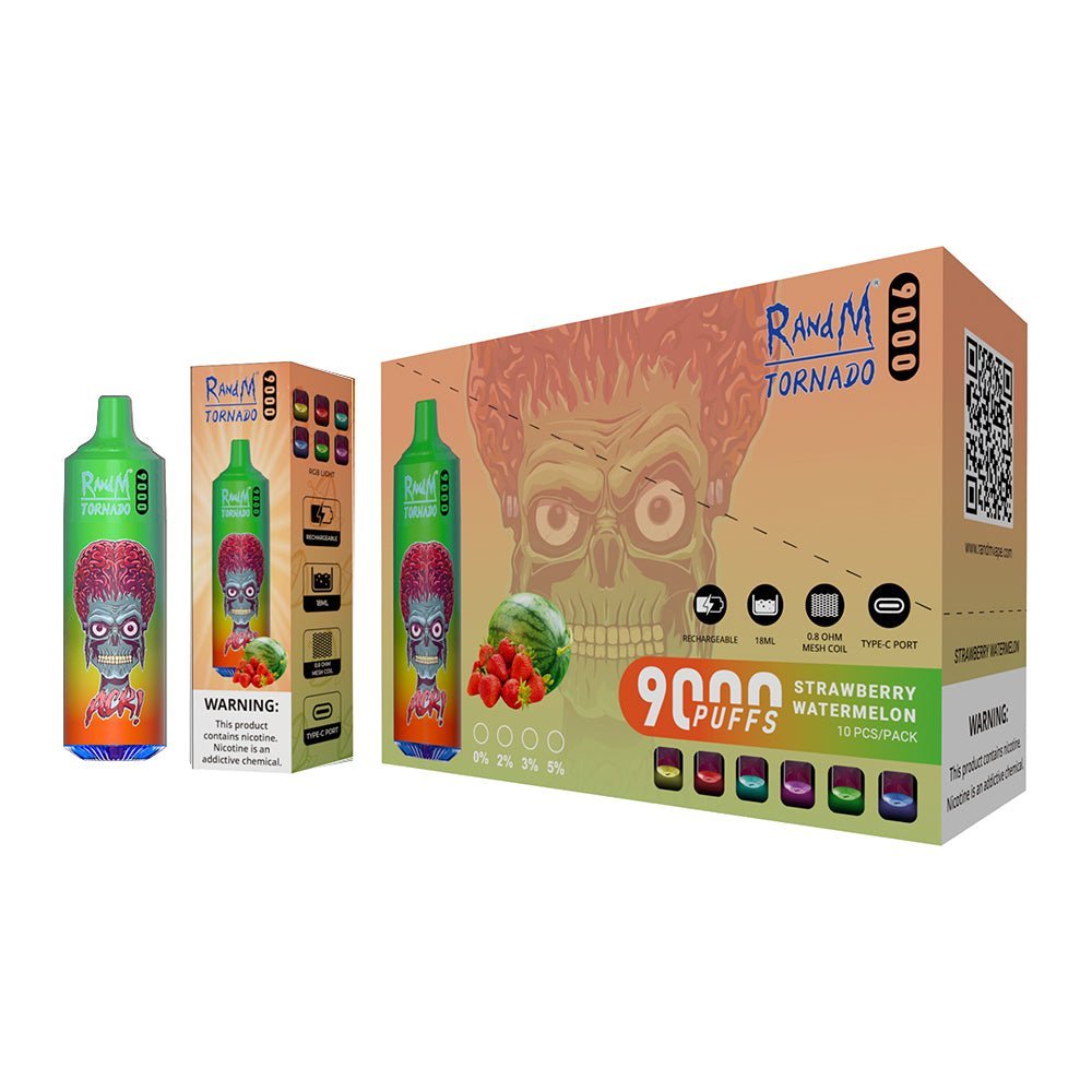 RAndM Tornado 9000 Puffs Disposable Vape (Pack of 10) - Bulk Vape Wholesale