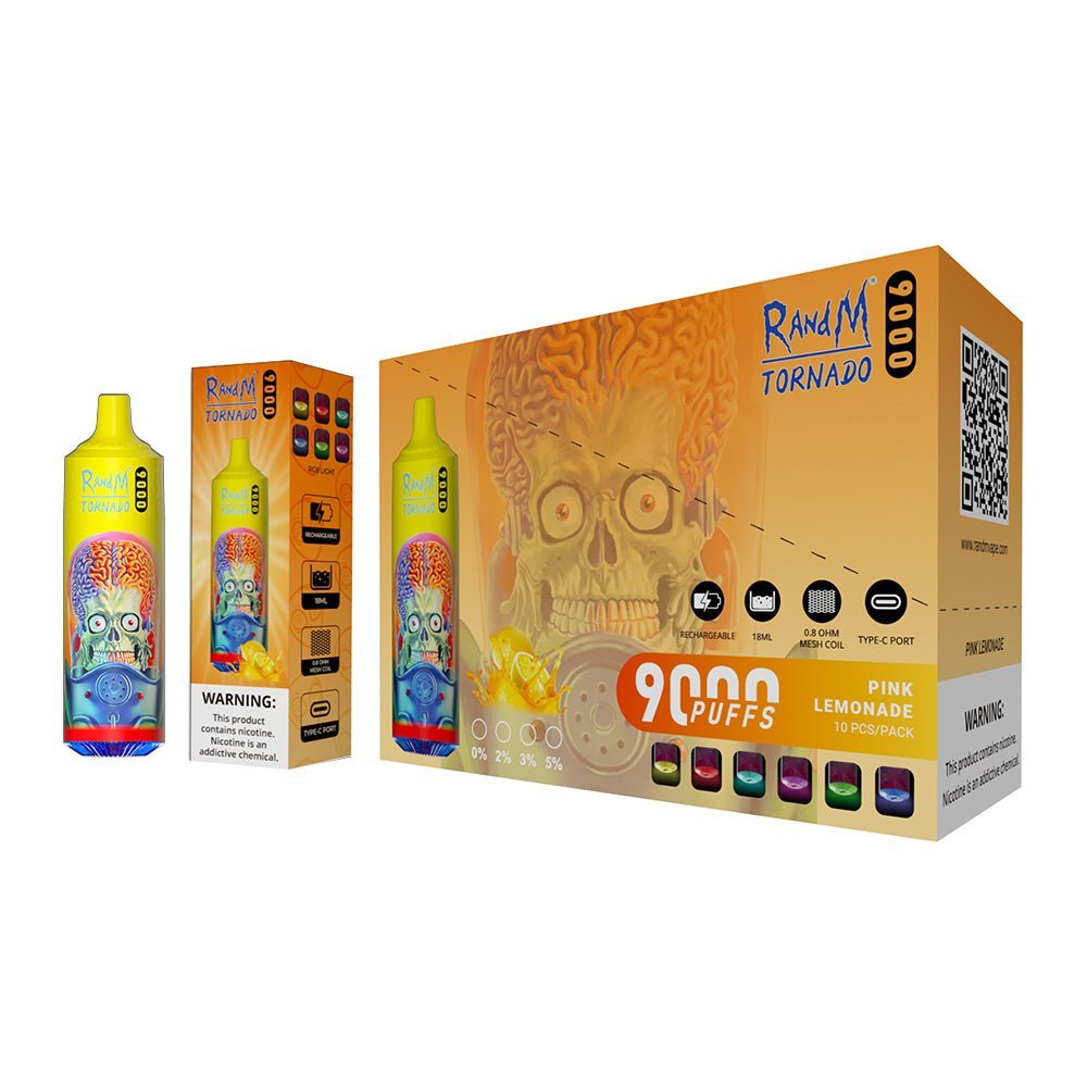 RAndM Tornado 9000 Puffs Disposable Vape (Pack of 10) - Bulk Vape Wholesale