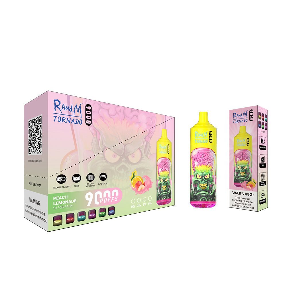 RAndM Tornado 9000 Puffs Disposable Vape (Pack of 10) - Bulk Vape Wholesale