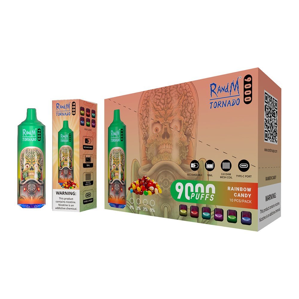 RAndM Tornado 9000 Puffs Disposable Vape (Pack of 10) - Bulk Vape Wholesale