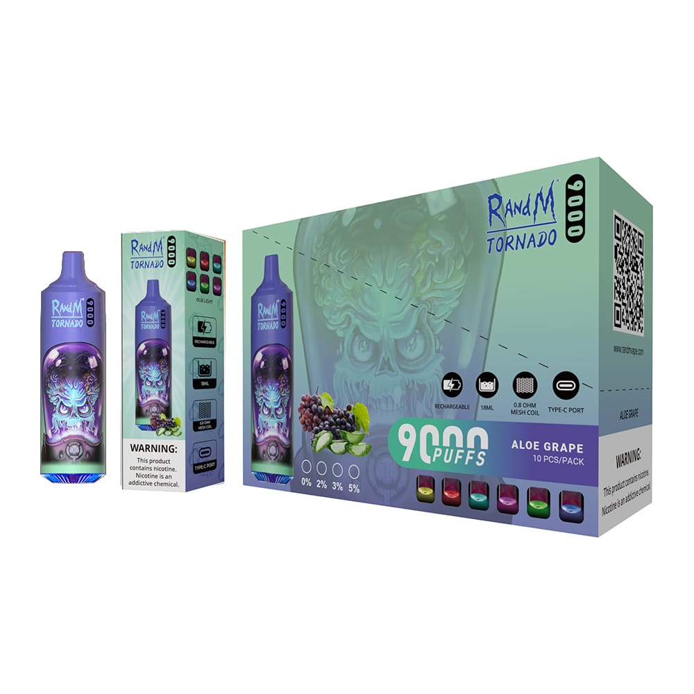 RAndM Tornado 9000 Puffs Disposable Vape (Pack of 10) - Bulk Vape Wholesale