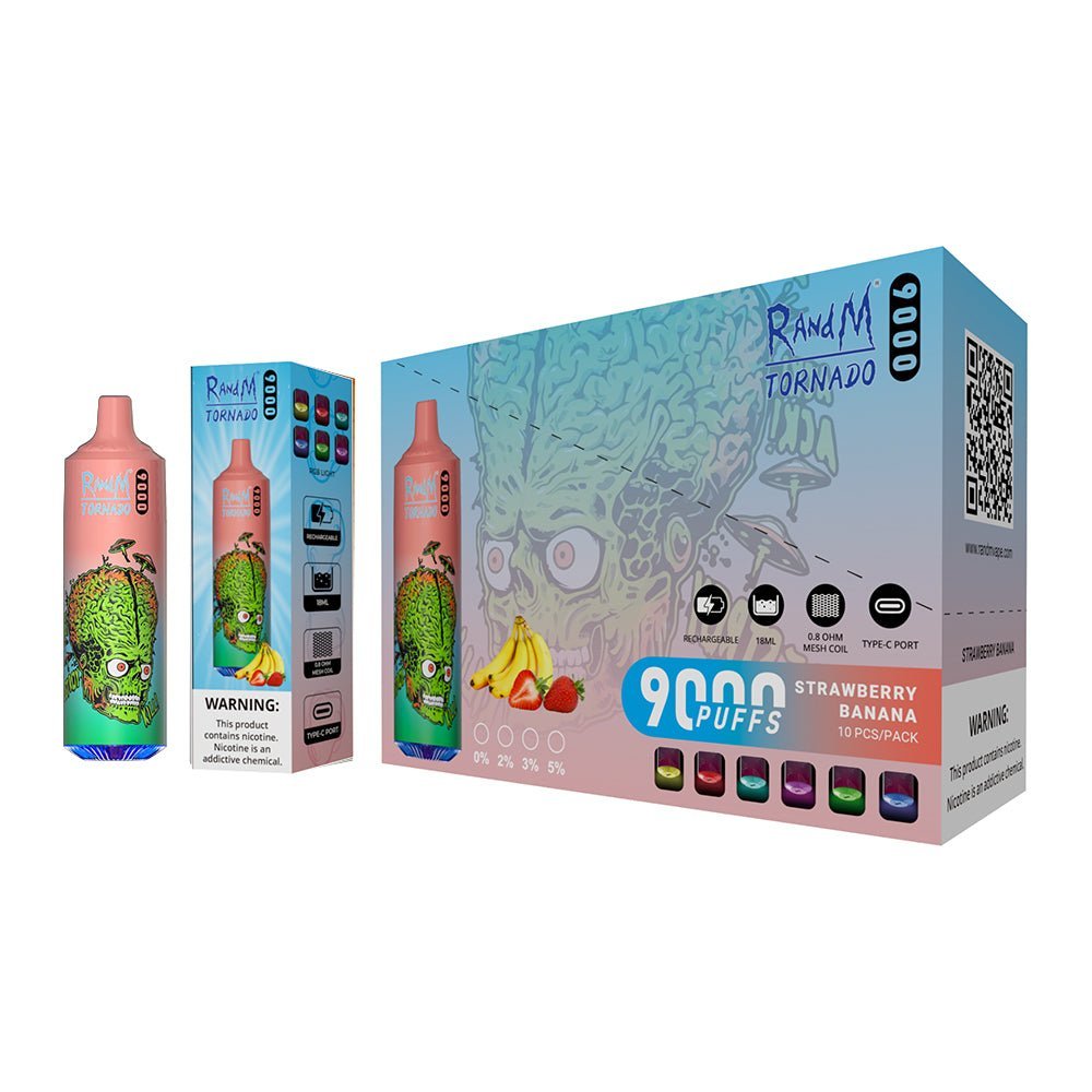 RAndM Tornado 9000 Puffs Disposable Vape (Pack of 10) - Bulk Vape Wholesale