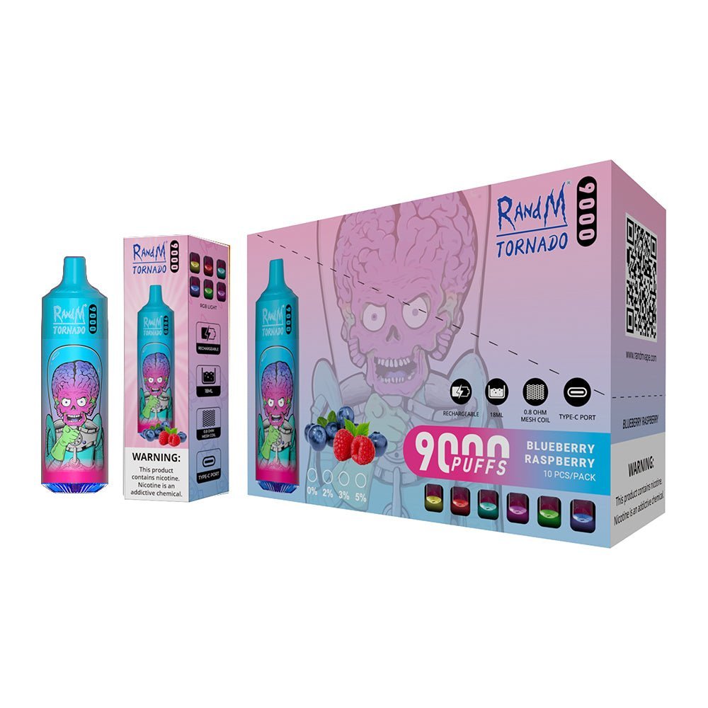 RAndM Tornado 9000 Puffs Disposable Vape (Pack of 10) - Bulk Vape Wholesale