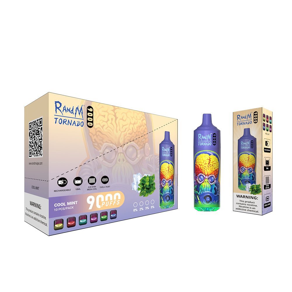 RAndM Tornado 9000 Puffs Disposable Vape (Pack of 10) - Bulk Vape Wholesale