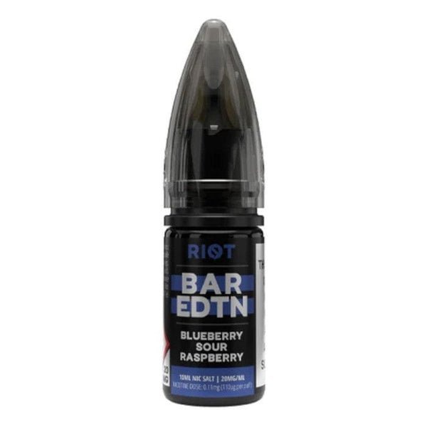Riot Squad Bar Edition Nic Salt 10ml E - liquids - Box of 10 Blueberry Sour Raspberry