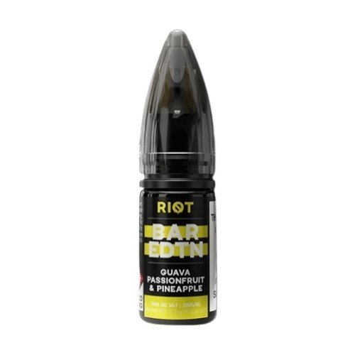 Riot Squad Bar Edition Nic Salt 10ml E - liquids - Box of 10 Guava Passionfruit & Pineapple