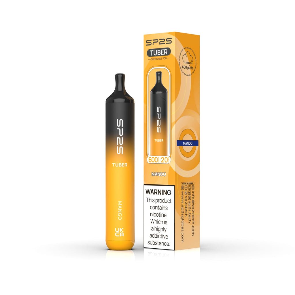 SP2S Tuber 600 Puffs Disposable Vape Pod Box of 10 - Bulk Vape Wholesale