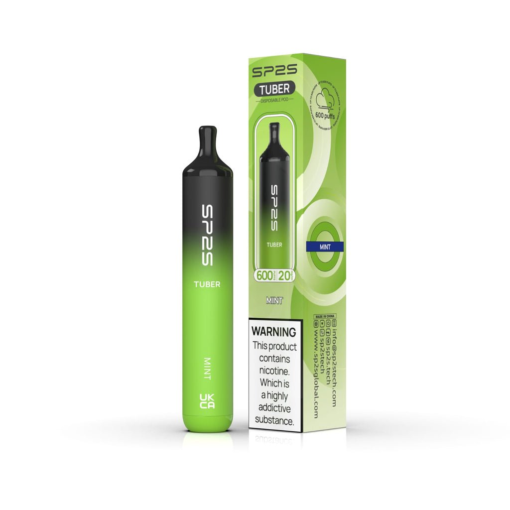 SP2S Tuber 600 Puffs Disposable Vape Pod Box of 10 - Bulk Vape Wholesale