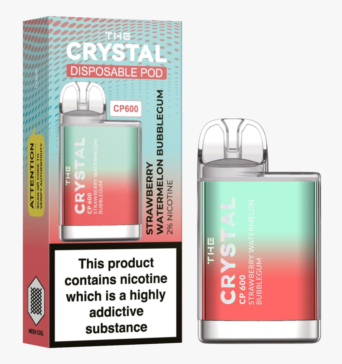 The Crystal CP600 Disposable Vape Puff Bar Mini Pod - Bulk Vape Wholesale