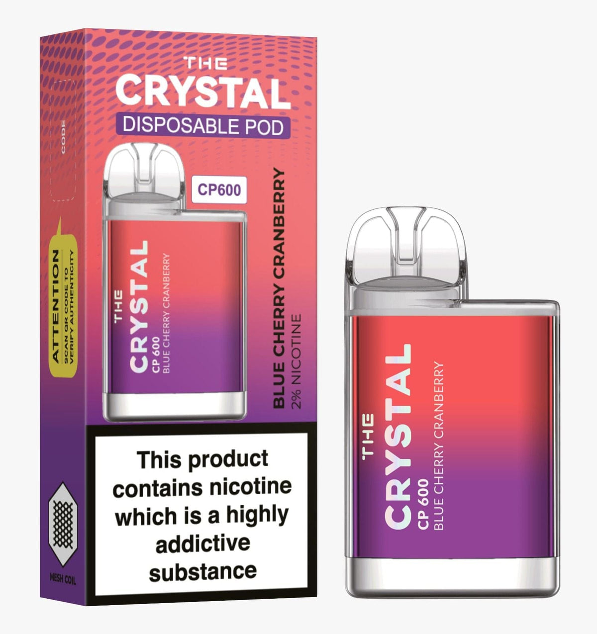 The Crystal CP600 Disposable Vape Puff Bar Mini Pod - Bulk Vape Wholesale