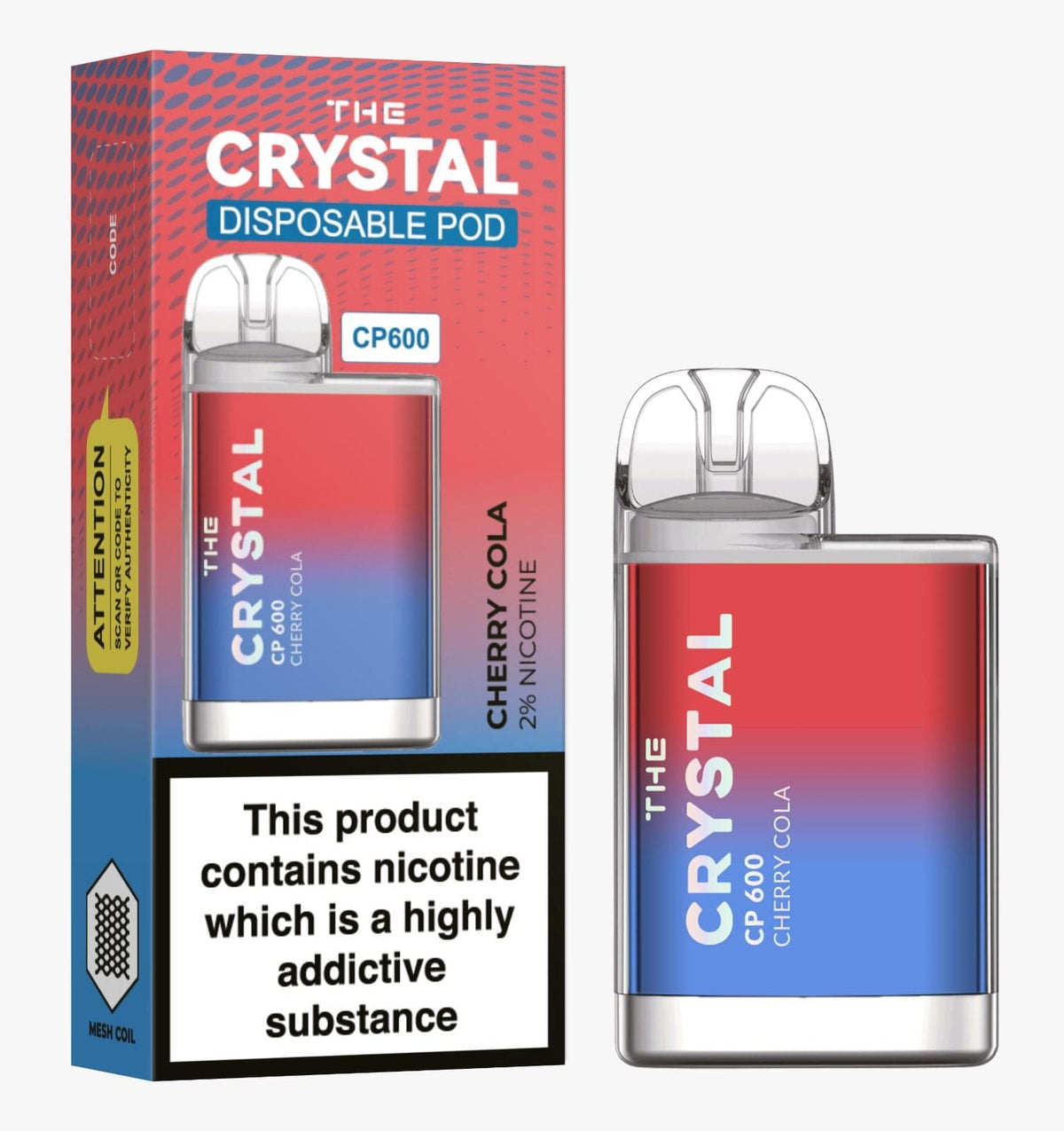 The Crystal CP600 Disposable Vape Puff Bar Mini Pod - Bulk Vape Wholesale