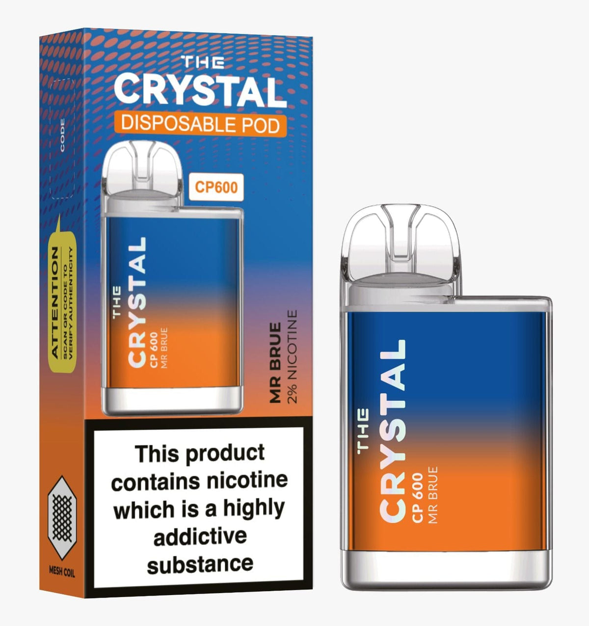 The Crystal CP600 Disposable Vape Puff Bar Mini Pod - Bulk Vape Wholesale