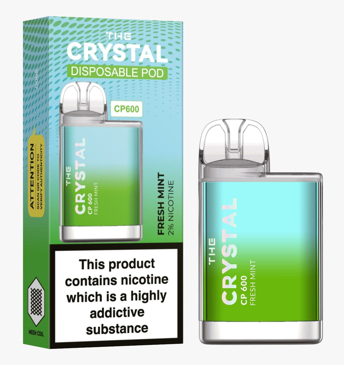 The Crystal CP600 Disposable Vape Puff Bar Mini Pod - Bulk Vape Wholesale