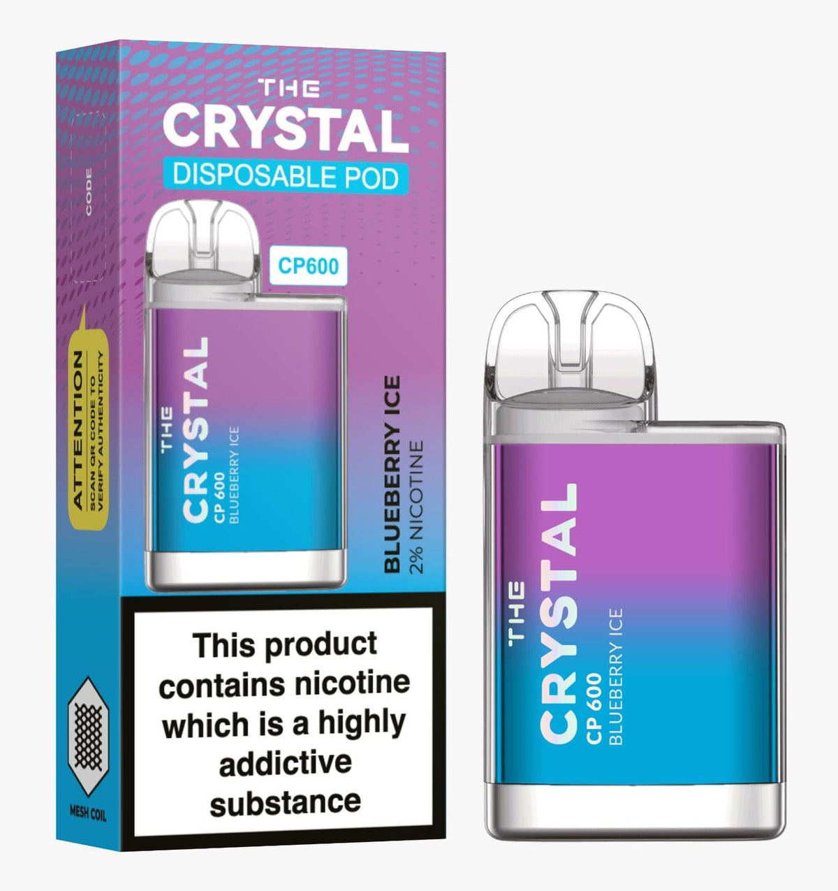 The Crystal CP600 Disposable Vape Puff Bar Mini Pod - Bulk Vape Wholesale