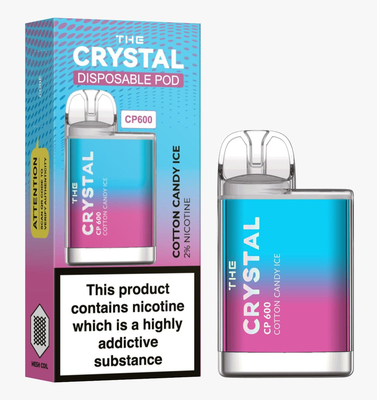 The Crystal CP600 Disposable Vape Puff Bar Mini Pod - Bulk Vape Wholesale