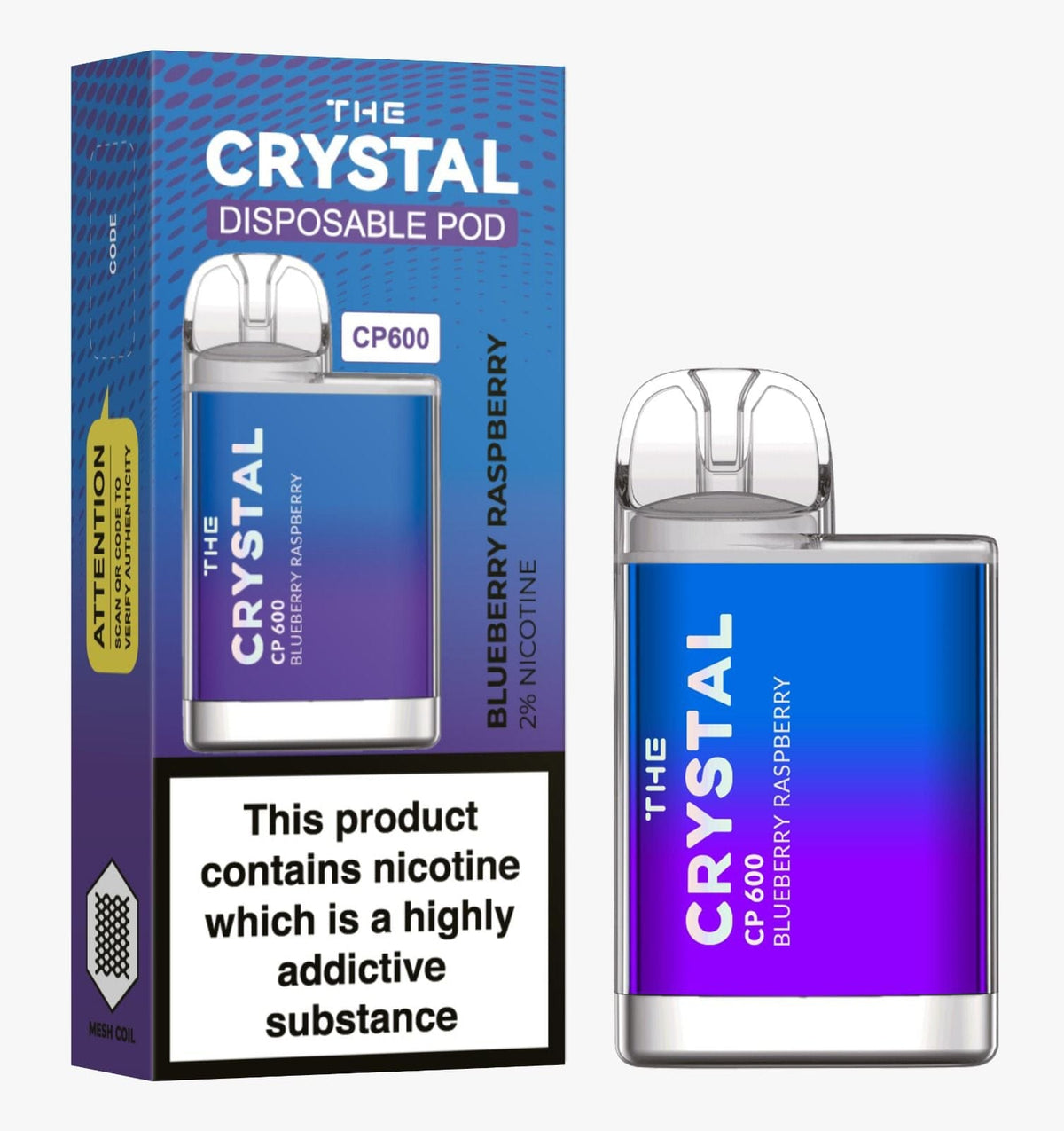The Crystal CP600 Disposable Vape Puff Bar Mini Pod - Bulk Vape Wholesale