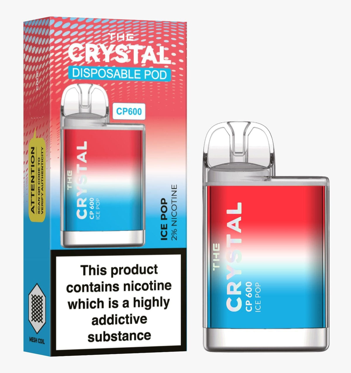The Crystal CP600 Disposable Vape Puff Bar Mini Pod - Bulk Vape Wholesale