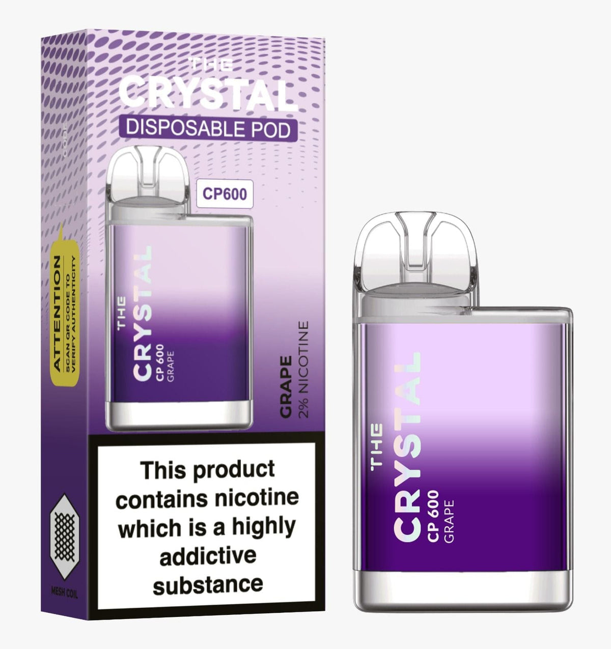 The Crystal CP600 Disposable Vape Puff Bar Mini Pod - Bulk Vape Wholesale