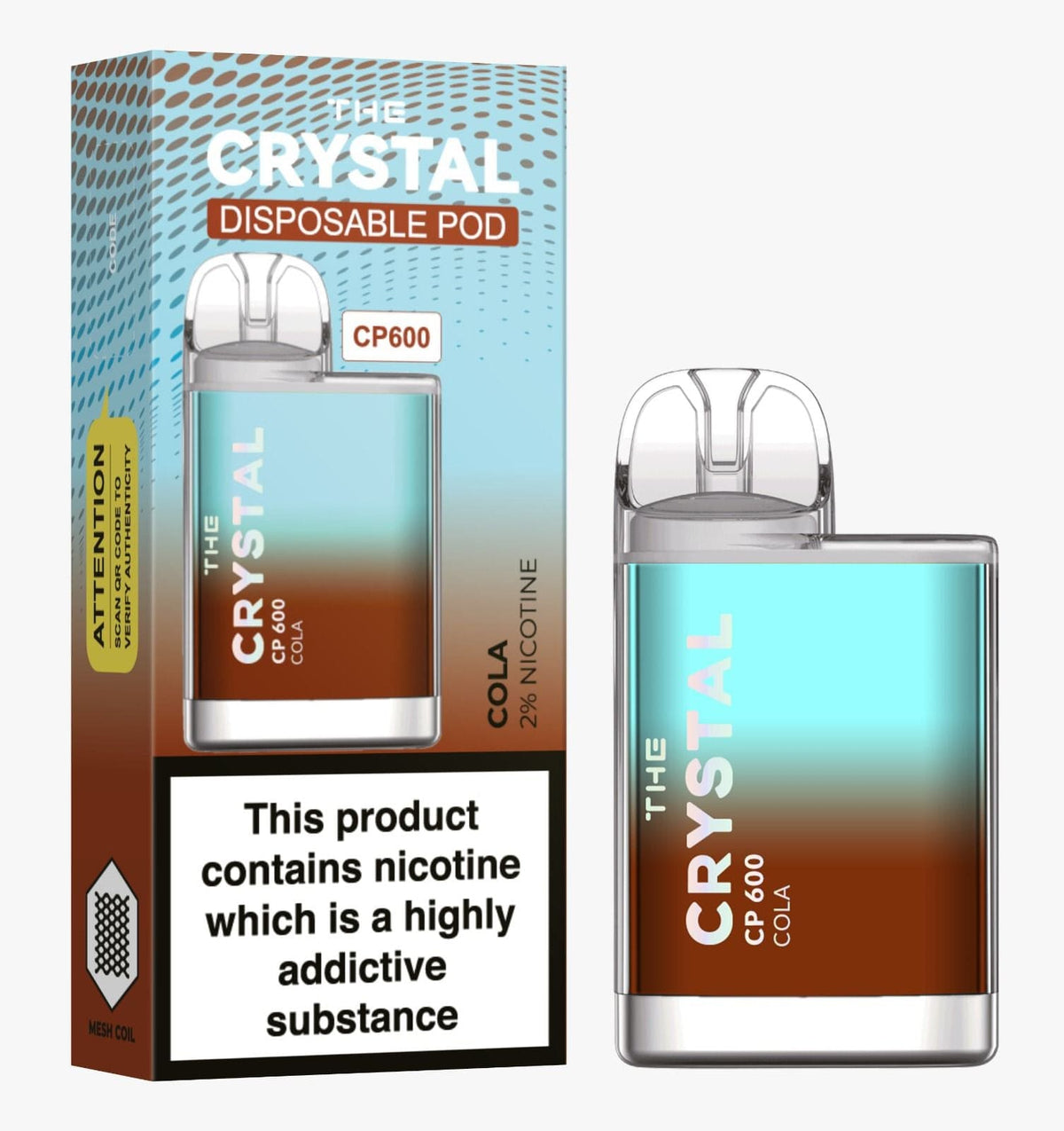 The Crystal CP600 Disposable Vape Puff Bar Mini Pod - Bulk Vape Wholesale