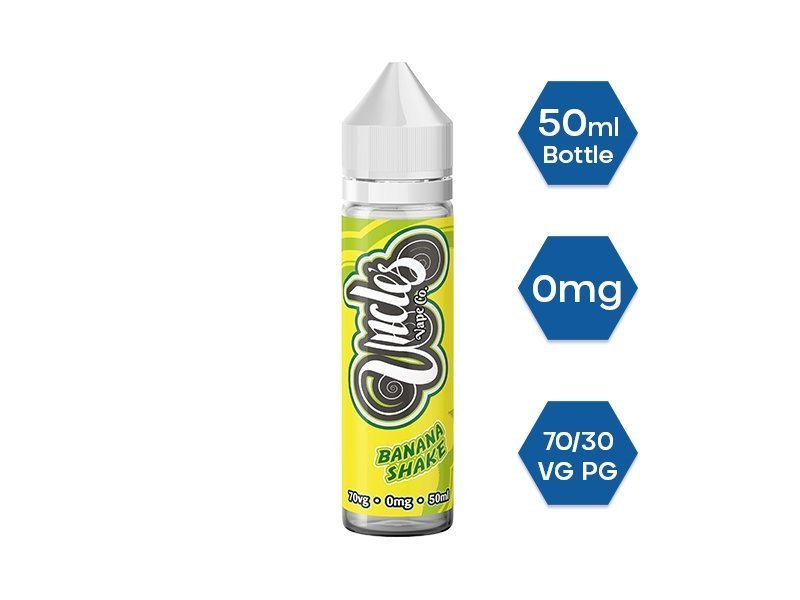 Uncle Vape Co. 50ml E - liquids Shortfill Banana Shake