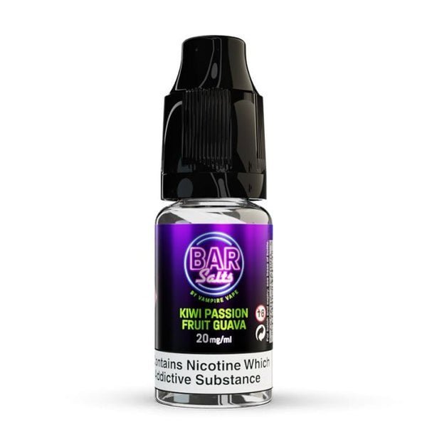 Vampire Vape Bar Salt 10ml E - liquid Nic Salts - Box of 10 Kiwi Passion Fruit Guava