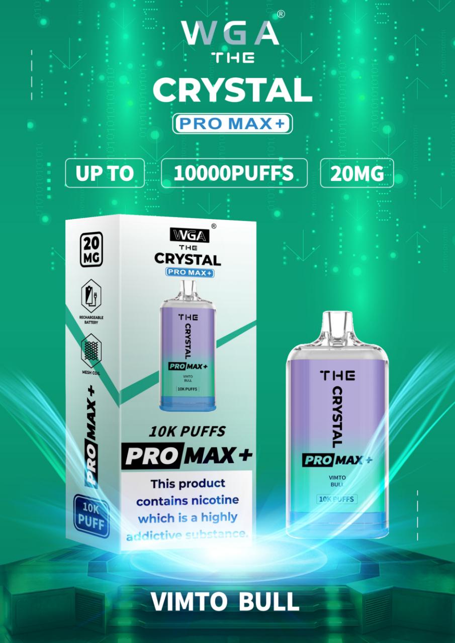 WGA Crystal Pro Max + 10000 Puffs Disposable Vape - Box of 10 - Bulk Vape Wholesale