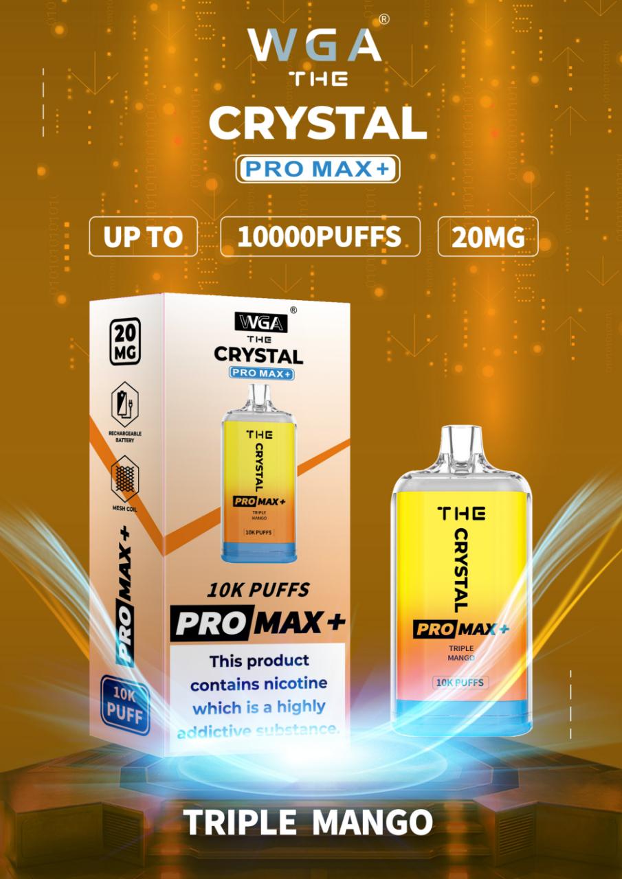 WGA Crystal Pro Max + 10000 Puffs Disposable Vape - Box of 10 - Bulk Vape Wholesale