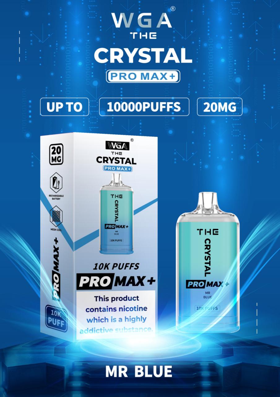 WGA Crystal Pro Max + 10000 Puffs Disposable Vape - Box of 10 - Bulk Vape Wholesale